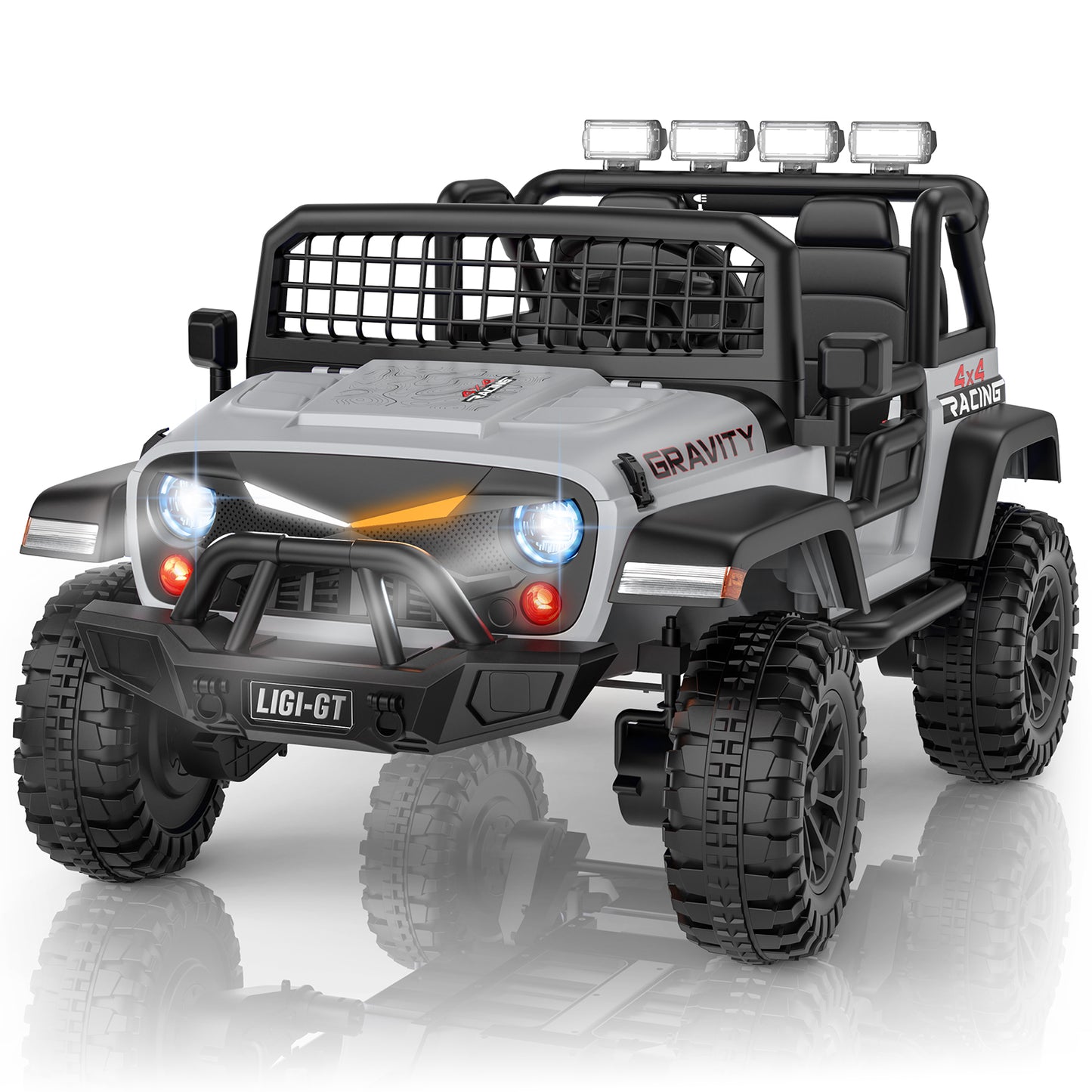 Toy off-road vehicle with a white background